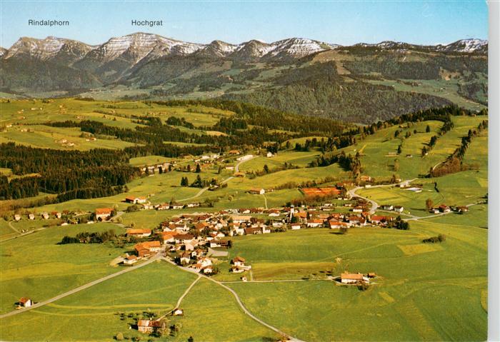 Oberreute Fliegeraufnahme mit Rindalphorn und Hochgrat