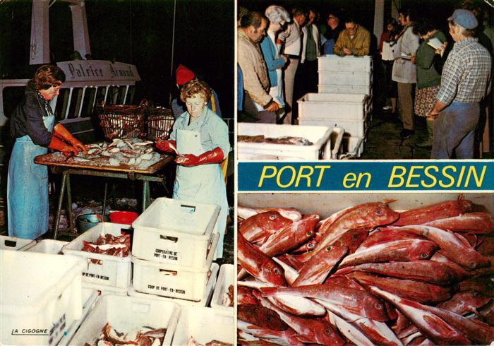Port-en-Bessin-Huppain 14 Calvados Triage et vente du poisson