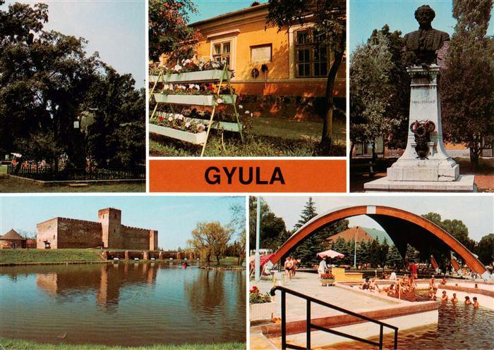 Gyula HU Burg Freibad Denkmal Wohnhaus