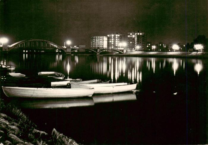 Piestany Pistian Poestyen SK Kolonadovy most Bruecke Nachtaufnahme