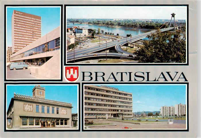 Bratislava Pressburg Pozsony SK Hotel Stadtpanorama Donaubruecke Hochhaeuser