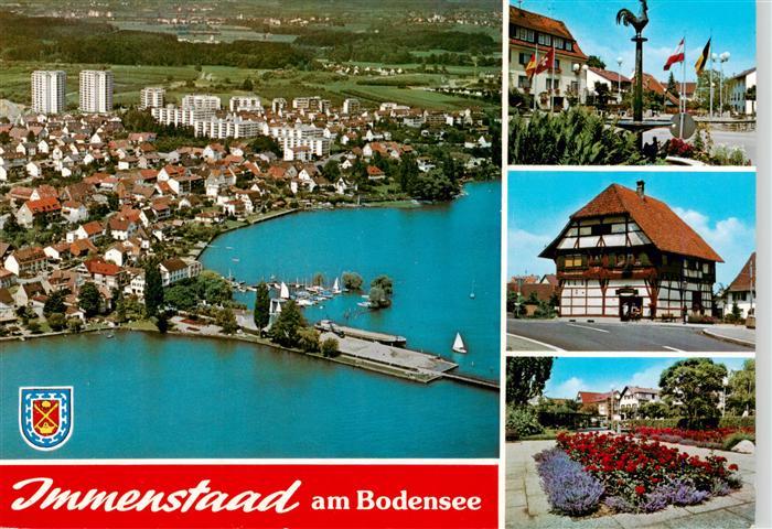 Immenstaad Bodensee Luftaufnahme Stadtzentrum Fachwerkhaus Blumenbeet