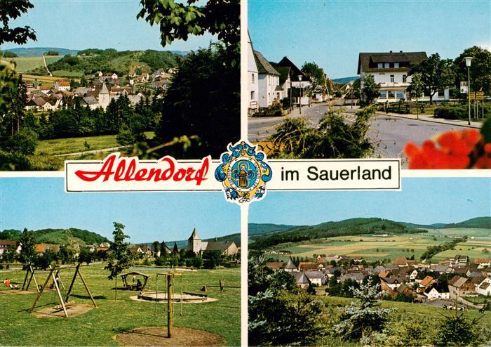 Allendorf Sauerland Sundern Panorama Ortspartien Kinderspielplatz