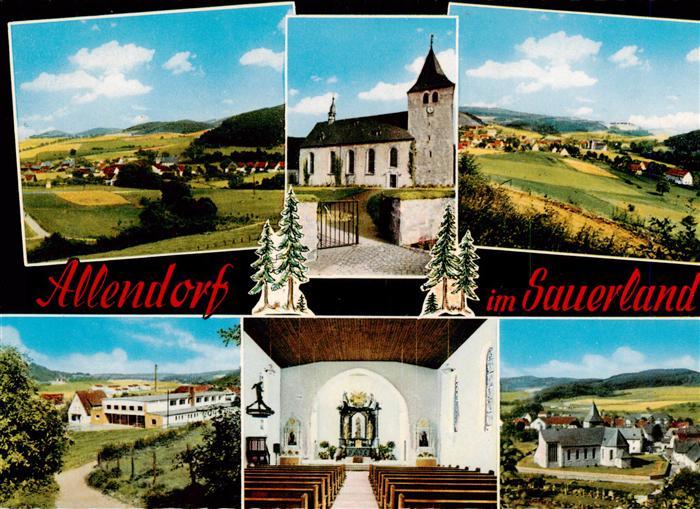 Allendorf Sauerland Sundern Panorama Kirche Inneres Teilansichten
