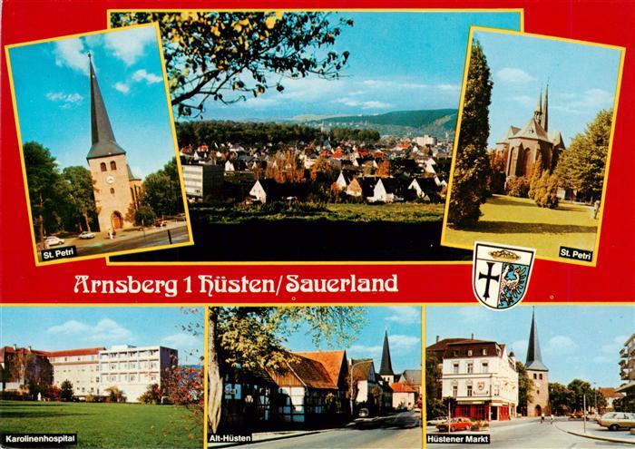 Arnsberg  Westfalen St Petri Panorama Karolinenhospital Alt Huesten Huestener Ma