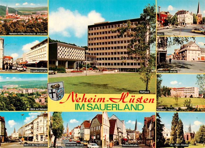 Neheim-Huesten Pfarrkirche St Johannes Rathaus Markt Rankhaeuser Strasse Karolin
