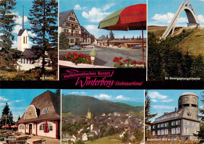 Winterberg  Hochsauerland NRW Ev Kirche In der Pforte St Georgsprungschanze Bobh