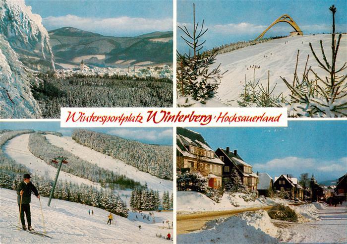 Winterberg  Hochsauerland NRW Winterpanorama Teilansichten St Georgsprungschanze