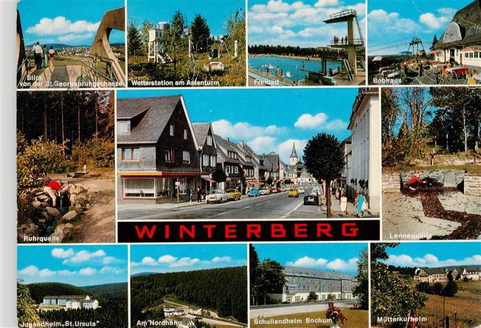 Winterberg  Hochsauerland NRW St Georgsprungschanze Wetterstation Freibad Bobhau