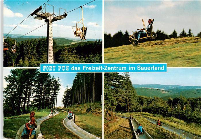Winterberg  Hochsauerland NRW Sessellift Fort Fun Freizeitzentrum Kart Rodelbahn