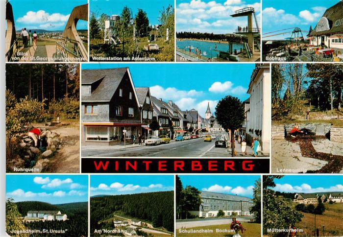 Winterberg  Hochsauerland NRW St Georgsprungschanze Wetterstation Freibad Bobhau