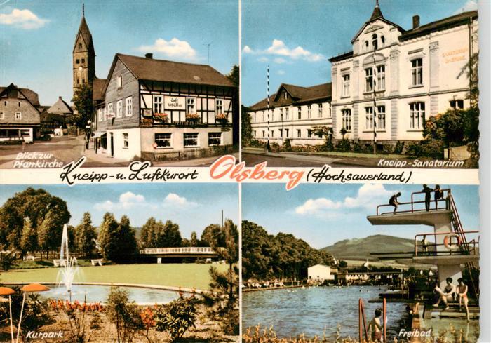 Olsberg Sauerland Pfarrkirche Kneipp Sanatorium Kurpark Freibad