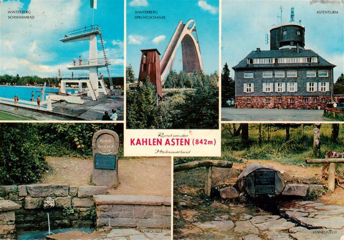 Winterberg  Hochsauerland NRW Schwimmbad Sprungschanze Astenturm Ruhrquelle Lenn