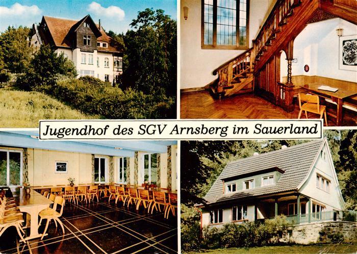 Arnsberg  Westfalen Jugendhof des SGV Arnsberg Saal Treppenaufgang