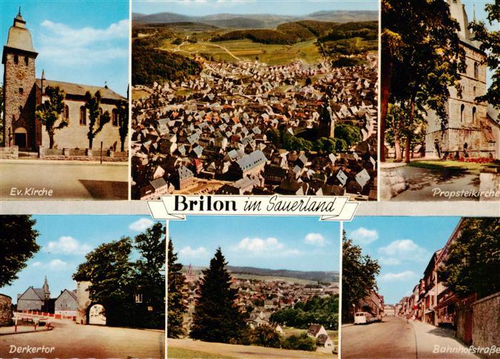 Brilon Hochsauerlandkreis NRW Ev Kirche Fliegeraufnahme Propsteikirche Derkertor