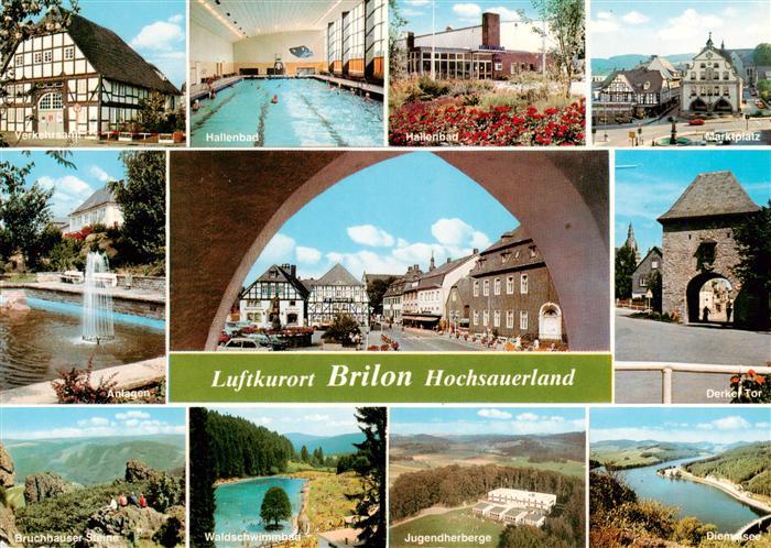 Brilon Hochsauerlandkreis NRW Verkehrsamt Hallenba Marktplatz Anlagen Derker Tor