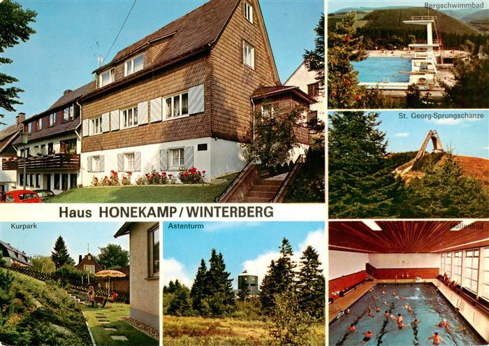Winterberg  Hochsauerland NRW Haus Honekamp Schwimmbad Sprungschanze Kurpark Ast