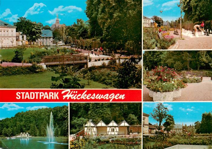 Hueckeswagen Stadtpark Teilansichten Gondelteich
