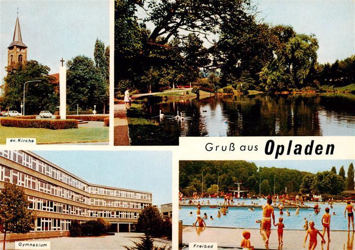 Opladen Leverkusen Ev Kirche Gondelteich Gymnasium Freibad