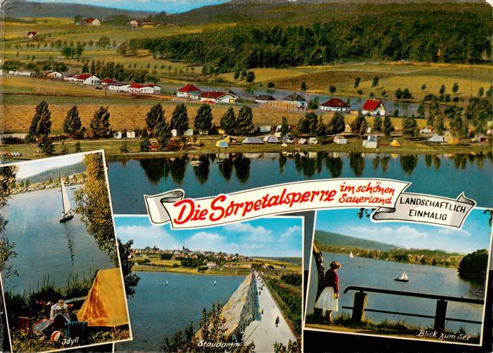 Sorpeseetalsperre Panorama Idyll Staudamm Seeblick