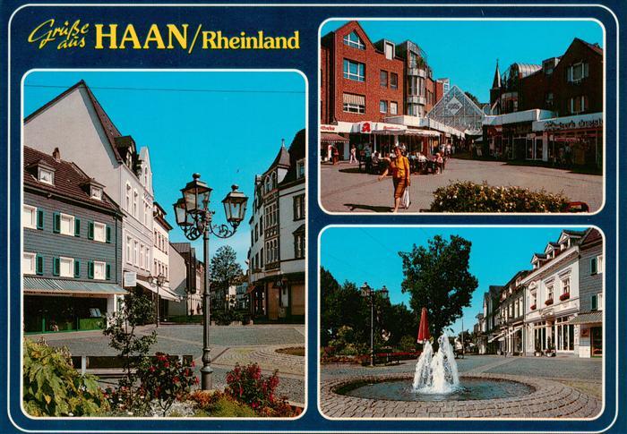 Haan Rheinland Gartenstadt Fussgaengerzone Brunnen