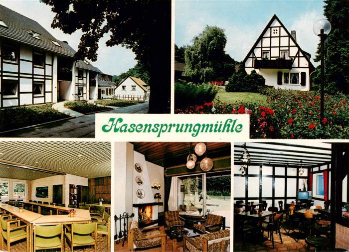 Leichlingen Rheinland Hasensprungmuehle Gastraeume Kaminzimmer