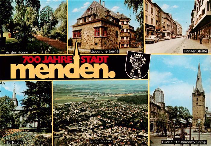 Menden  Sauerland An der Hoenne Jugendherberge Unnaer Strasse Ev Kirche St Vince