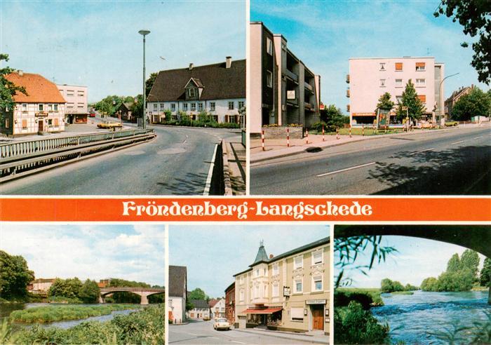 Langschede Ortspartien Bruecke Flusspartie