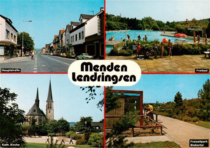 Lendringsen Sauerland Hauptstrasse Freibad Kath Kirche Freizeitpark Biebertal