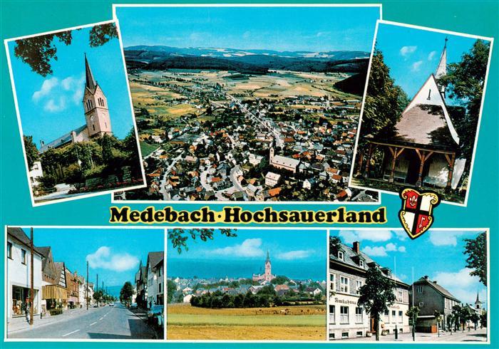 Medebach Kirchen Fliegeraufnahme Strassenpartien Panorama