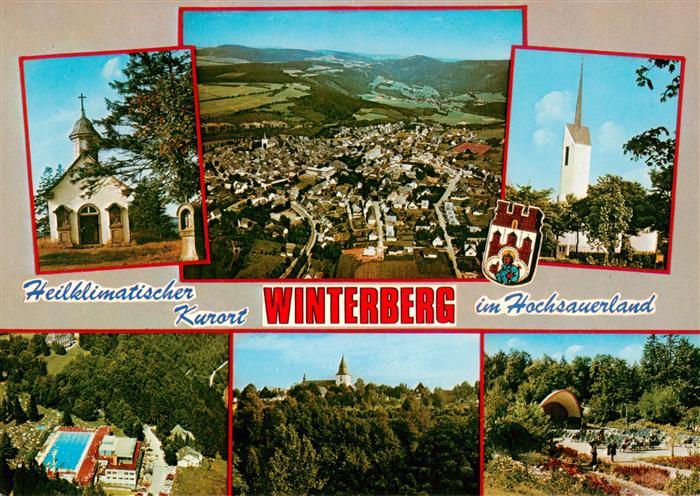 Winterberg  Hochsauerland NRW Fliegeraufnahme Kirchen Schwimmbad Panorama Kurpar
