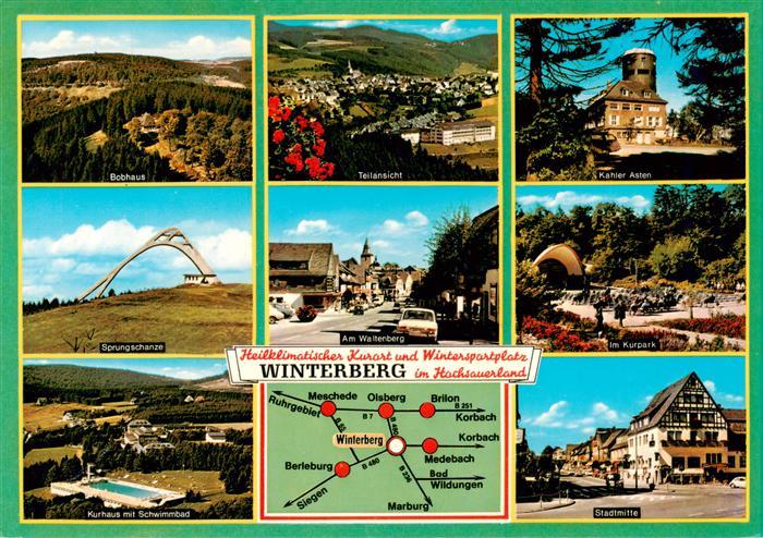 Winterberg  Hochsauerland NRW Bobhaus Teilansicht Kahler Asten Sprungschanze Am