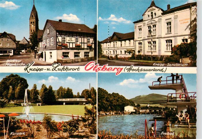 Olsberg Sauerland Pfarrkirche Kneipp Sanatorium Kurpark Freibad