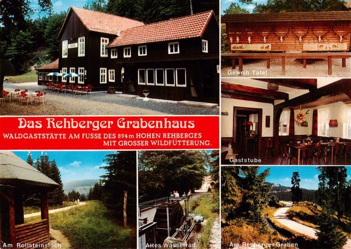 St Andreasberg Harz Rehberger Grabenhaus Geweih Tafel Gaststube Am Rossteinsloch