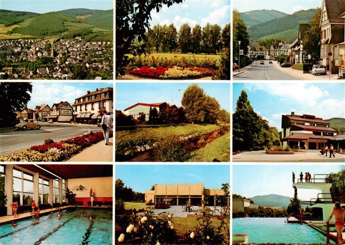 Olsberg Sauerland Panorama Park Strassenpartien Hallenbad Freibad
