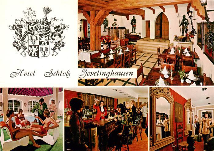 Gevelinghausen Hotel Schloss Gevelinghausen Speisesaal Hallenbad Bar Spiegelsaal