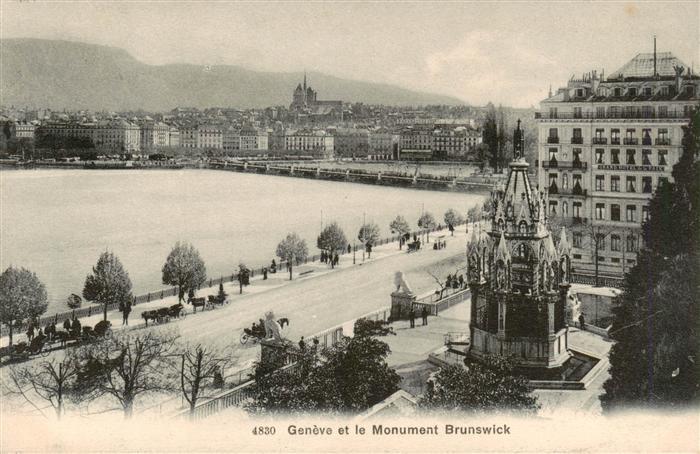 Geneve GE et le Monument Brunswick