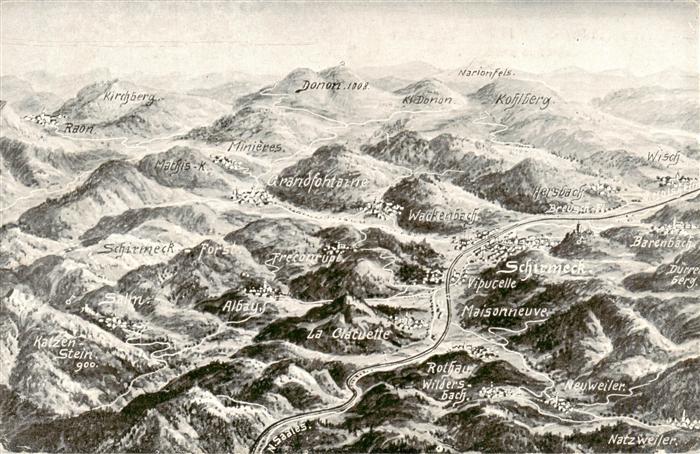 Vogesen Vosges Region Schlachtfeld in den Vogesen Oberes Breuschtal Feldpost