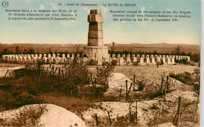 Souain-Perthes-les-Hurlus 51 Marne Monument eleve a la memoire des Morts