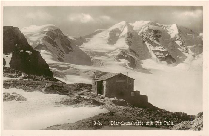 Diavolezzahuette 2973m GR mit Piz Palue