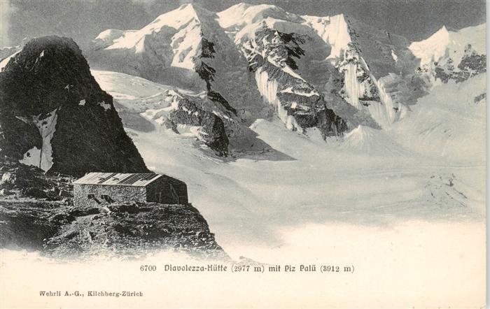 Diavolezzahuette 2973m GR mit Piz Palue