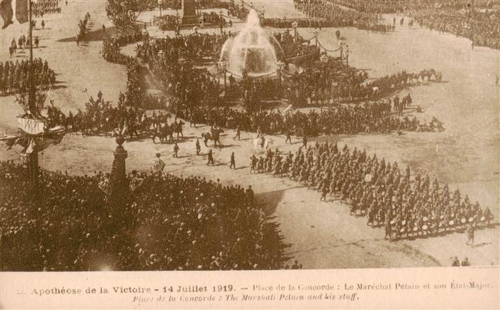 Paris 75 Apotheose de la Victoire Le Juillet 191
