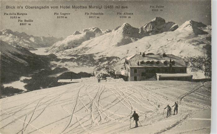 Muottas Muragl Muottas Murail 2453m GR Blick ins Oberengadin vom Hotel Muottas M