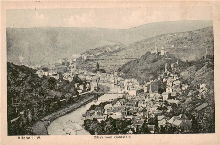 Altena Lenne Blick vom Goldstein