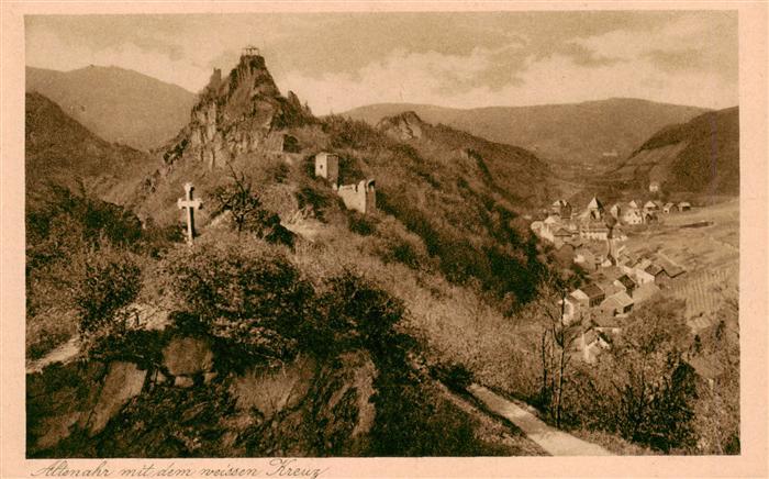 Altenahr mit dem weissen Kreuz