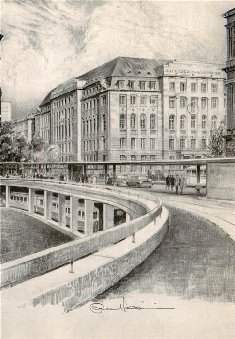 Wien AT Creditanstalt Bankverein Zeichnung