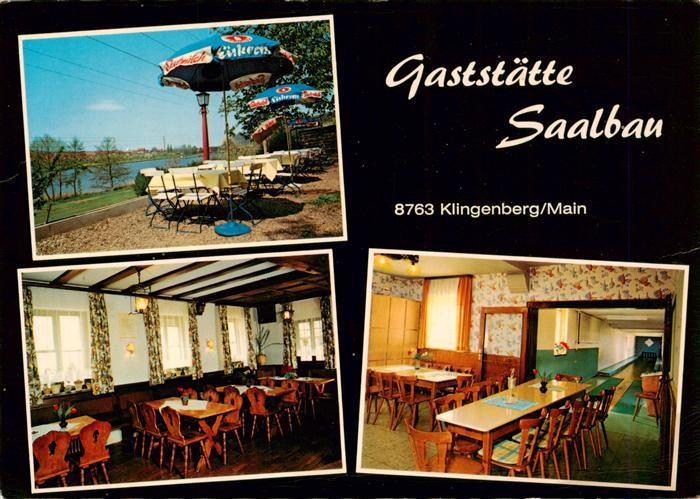 Klingenberg Main Gaststaette Saalbau Gastraum Terrasse Kegelbahn