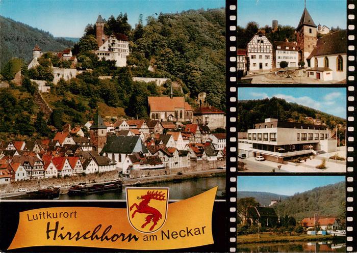Hirschhorn Neckar Schloss Hotel auf der Burg Neckarpartie