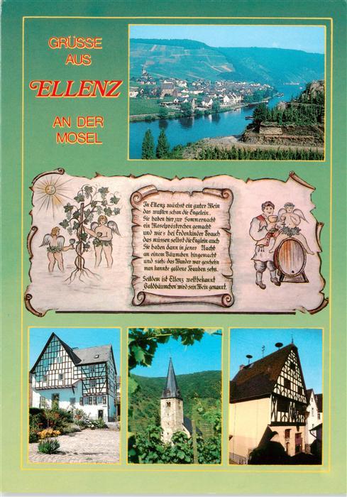 Ellenz-Poltersdorf Mosel Panorama Fachwerkhaeuser Kirche