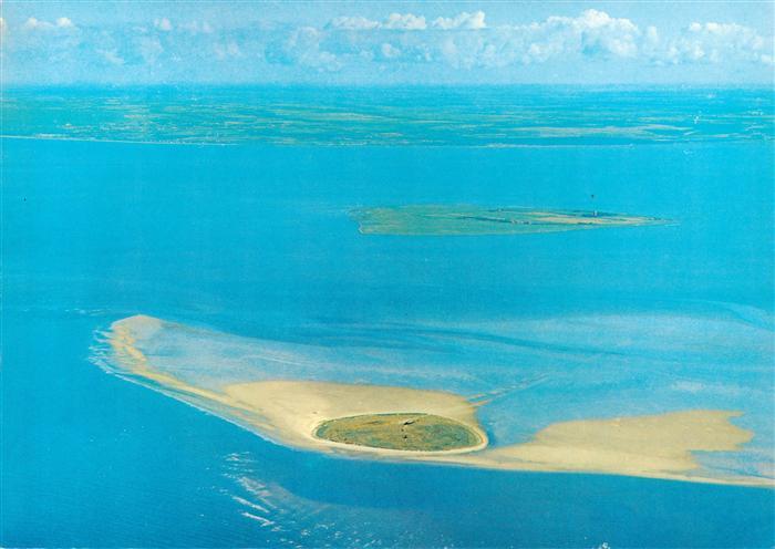 Neuwerk Insel Cuxhaven Nordseebad Fliegeraufnahme mit Insel Scharhoern